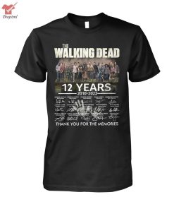 Seri The Walking Dead 12 Years 2010 2022 Thank You For The Memories Signature Shirt Hoodie