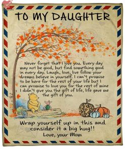 To My Daughter Winnie-the-Pooh Fleece Blanket