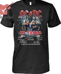 ACDC Band 50 Years Thank You For The Memories Signature Shirt
