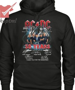 ACDC Band 50 Years Thank You For The Memories Signature Shirt