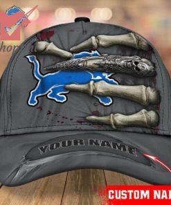 Detroit Lions Hand Bones NFL Custom Name Classic Cap