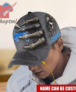 Detroit Lions Hand Bones NFL Custom Name Classic Cap