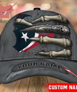 Houston Texans Hand Bones NFL Custom Name Classic Cap