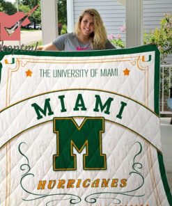 Miami Hurricanes Established 1925 Ncaa Quilt Blanket
