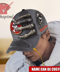 San Francisco 49ers Hand Bones NFL Custom Name Classic Cap