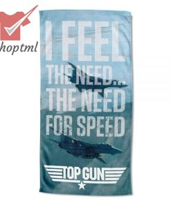 Top Gun I Feel The Need For Speed Beach Towel