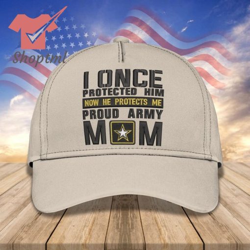 U.S Armed Force I Once Protected Him Proud Navy Mom Embroidered Cap
