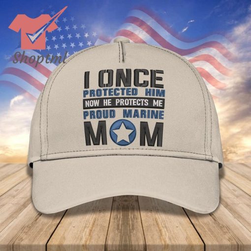 US Armed Force Proud Marine Mom Embroidered Cap