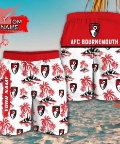 AFC Bournemouth EPL Custom Name Hawaiian Shirt And Short