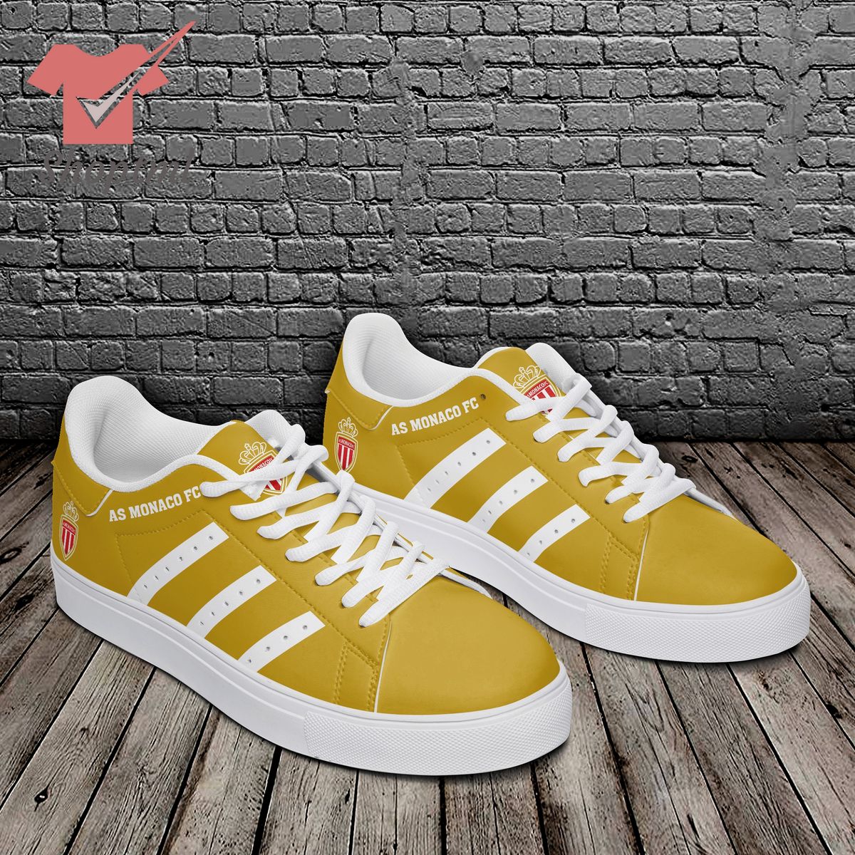 AS Monaco FC 3D Over Printed Stan Smith Shoes