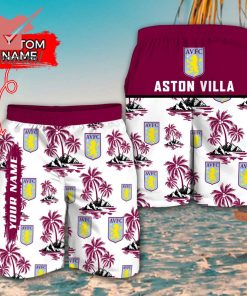 Aston Villa F.C EPL Custom Name Hawaiian Shirt And Short
