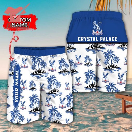 Crystal Palace F.C EPL Custom Name Hawaiian Shirt And Short