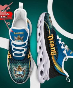 Gold Coast Titans NRL Custom name Max Soul Shoes