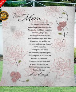 Dear Mom fleece blanket – perfect idea gift for mother’s day, Christmas gift
