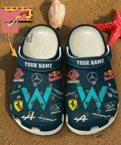 Williams Racing Custom Name Classic Crocs