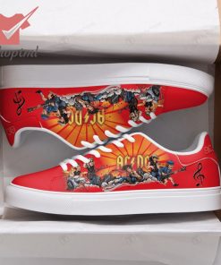 AC/DC cartoon red stan smith low top shoes