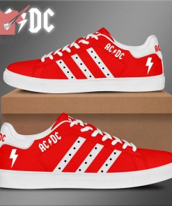 AC/DC red white stan smith low top shoes