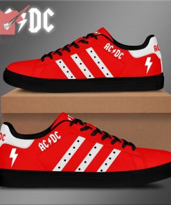 AC/DC red white stan smith low top shoes