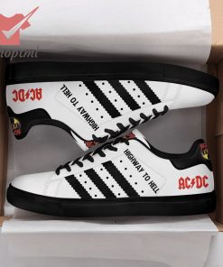 AC/DC white black stan smith adidas low top shoes