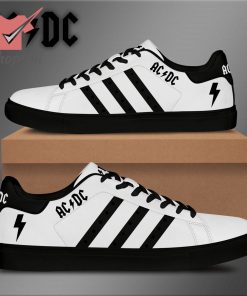 AC/DC white black stan smith tennis low top shoes