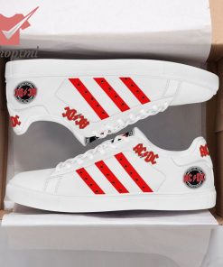 AC/DC white red stan smith adidas low top shoes