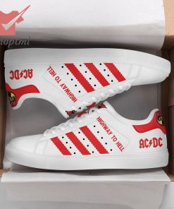 AC/DC white red stan smith low top shoes