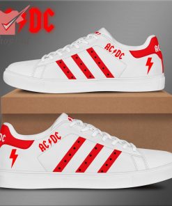 AC/DC white red stan smith tennis low top shoes