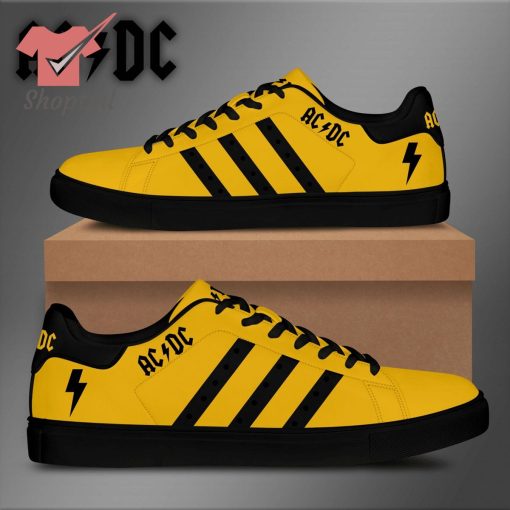 AC/DC yellow black stan smith low top shoes