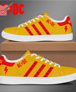 AC/DC yellow red stan smith low top shoes