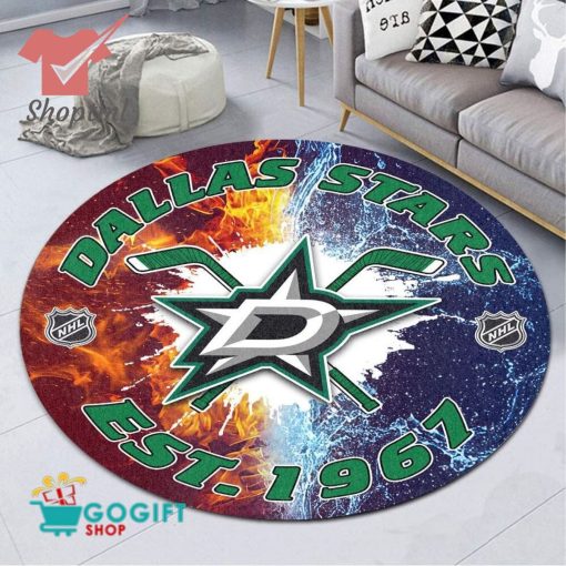 Dallas Stars NHL round rug