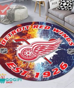 Detroit Red Wings NHL round rug