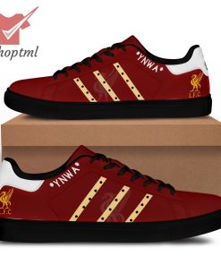 Liverpool dark red white stan smith shoes