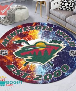 Calgary Flames NHL round rug