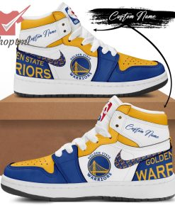 NBA Golden State Warriors Custom Name High Air Jordan 1 Sneaker