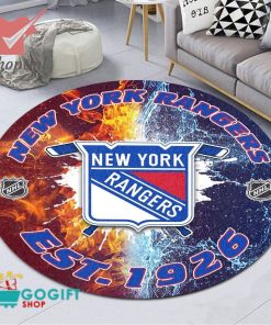 New York Rangers NHL round rug