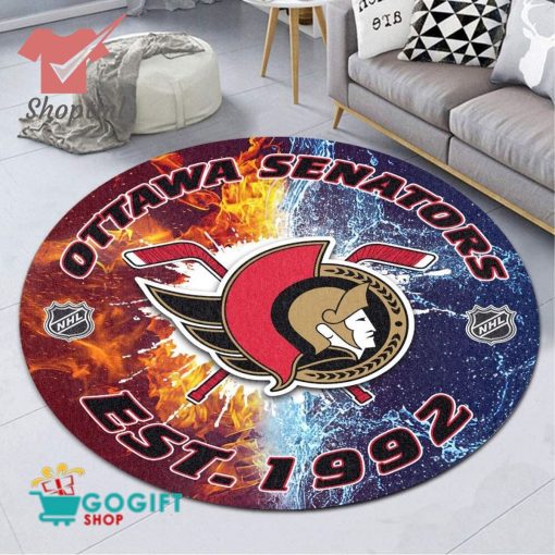 Ottawa Senators NHL round rug