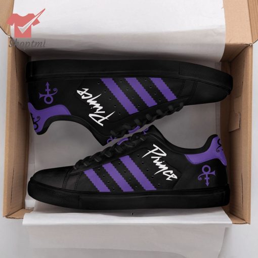 Prince black and purple stan smith shoes