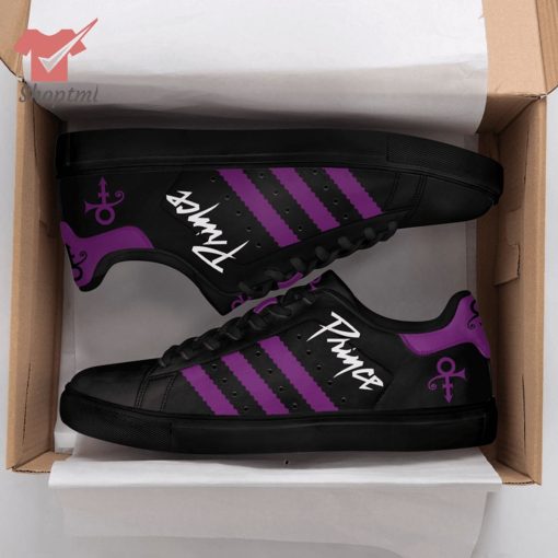 Prince black and purple stan smith shoes ver 1