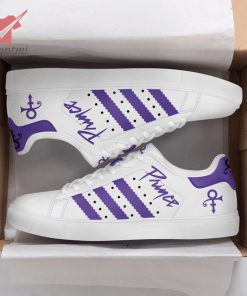 Prince white and purple stan smith shoes