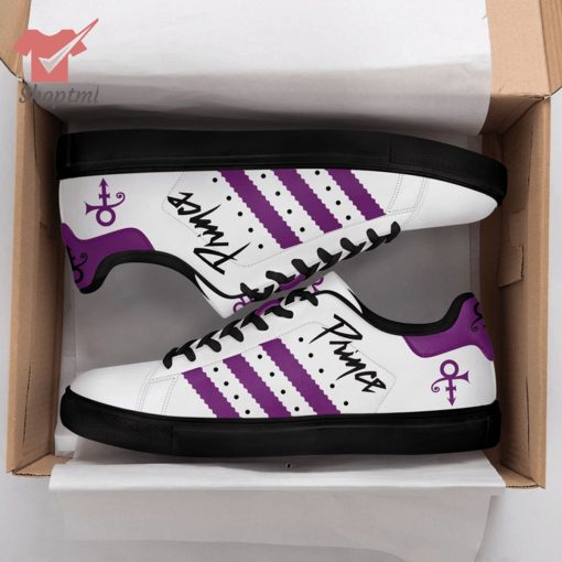 Prince white and purple stan smith shoes ver 1