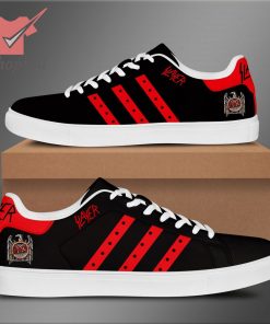 Slayer black red stan smith tennis shoes