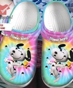Snoopy and woodstock colorful crocs shoes