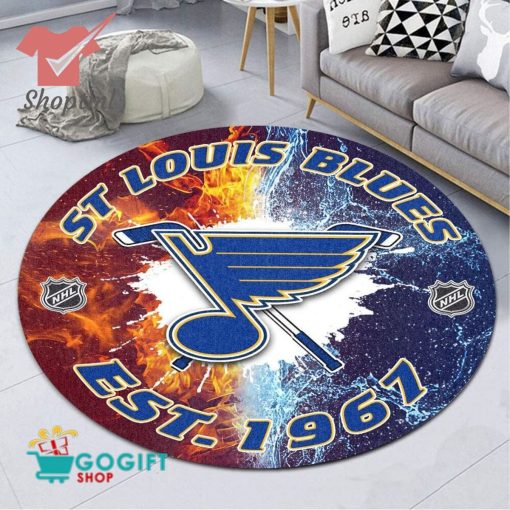 St Louis Blues NHL round rug