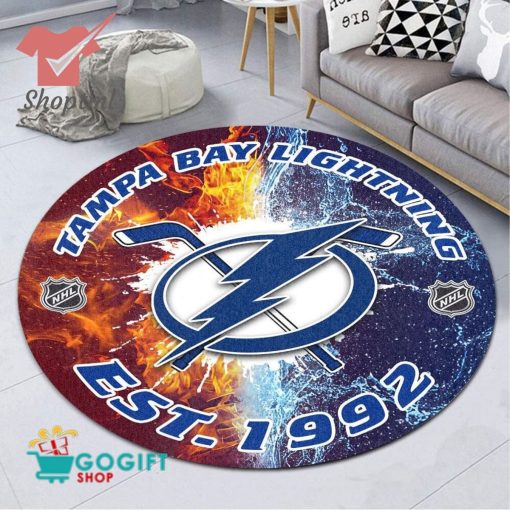 Tampa Bay Lightning NHL round rug