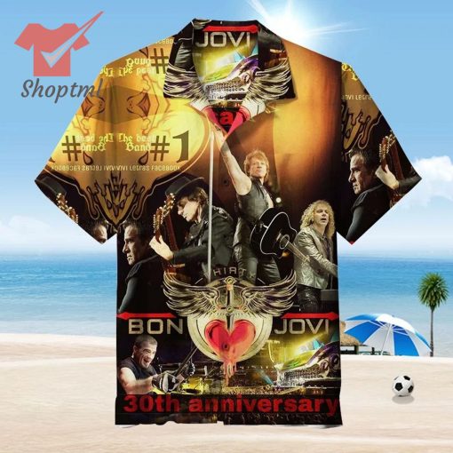 Bon Jovi 30th Anniversary Tour hawaiian shirt