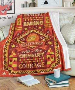 Bravery Daring Chivalry Courage Gryffindor Harry Potter Fleece Blanket