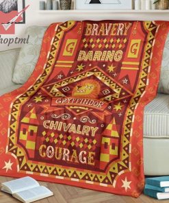 Bravery Daring Chivalry Courage Gryffindor Harry Potter Fleece Blanket