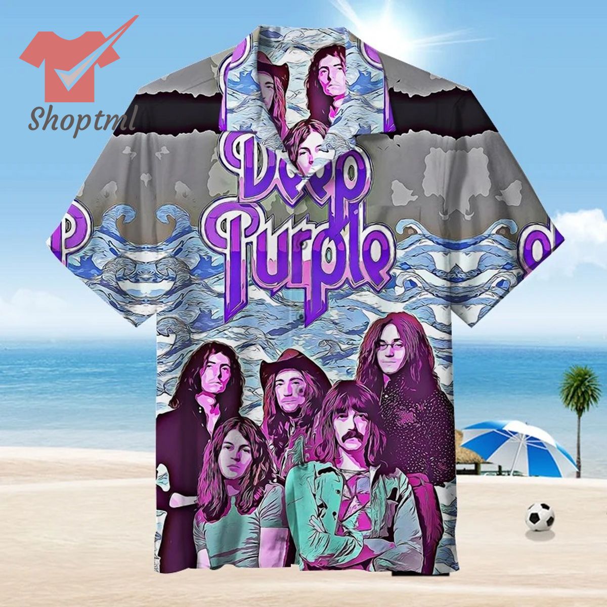 Deep Purple Long Beach 1971 hawaiian shirt