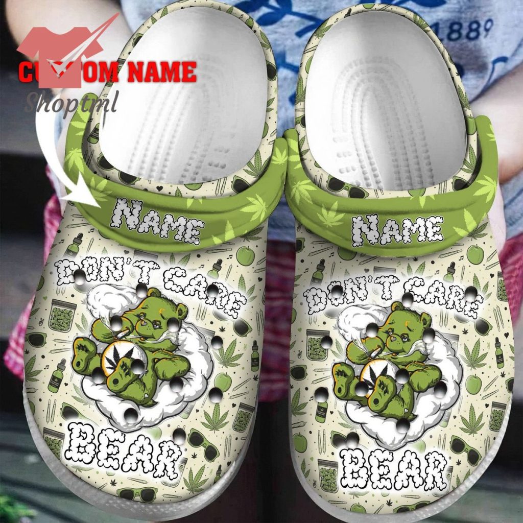 Don't Care Bear Custom Name Crocs