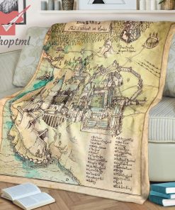 Hogwarts Map Harry Potter Fleece Blanket
